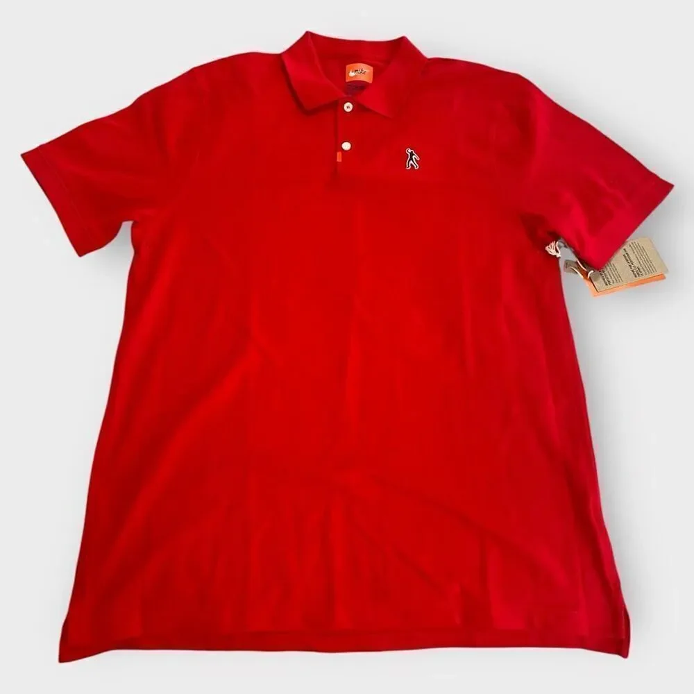 Nike Tiger Woods TW Fist Pump Golf Polo Red Masters DC0347-657 Mens size M New